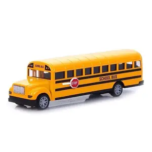 Simulation School Bus Toy, Realistic Alloy Bus Model for Birthday Festival Gift, City Car Model Toys for Kids