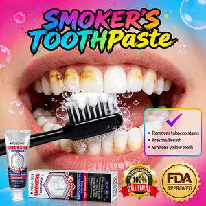 Multi-Stain Removal Toothpaste for Smokers, Professional Whitening for Yellow Teeth & Coffee Marks, Advanced Fresh Breath Formula, Enamel Protection & Plaque Removal, Daily Dental Guard Solution. Oral Antibacterial Brush Coconut Foam Repair Scent
