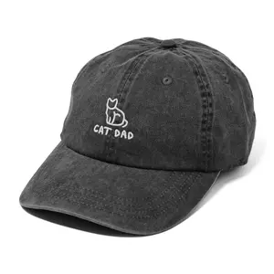 Cat Dad Embroidered Baseball Cap