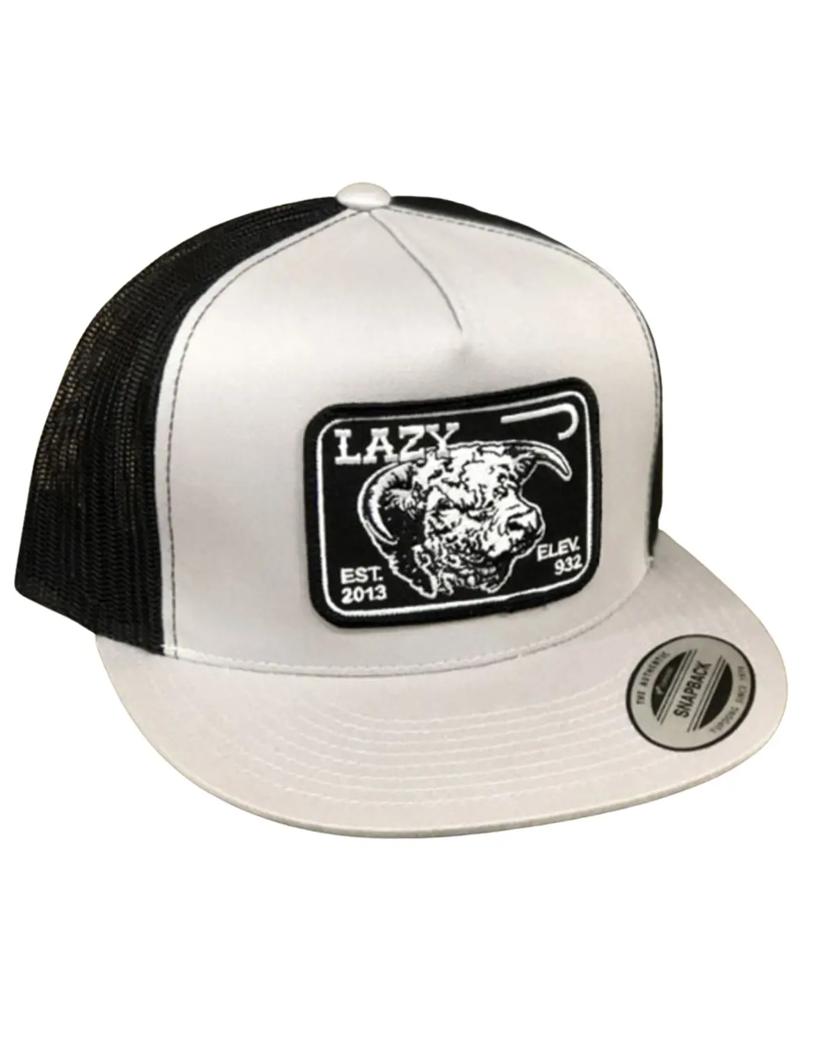 Lazy J Ranch Wear Men's Men'S Elevation Cowhead Ball Cap - Silblk4elev