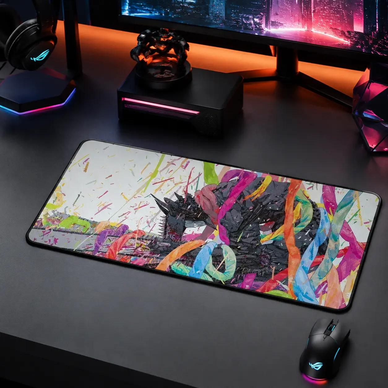 Chainsaw Man Extra Large Gaming Mousepad - Anti-Slip Rubber Base Deskmat Gaming Computer Pad, Desk Mat, PC Accessories.