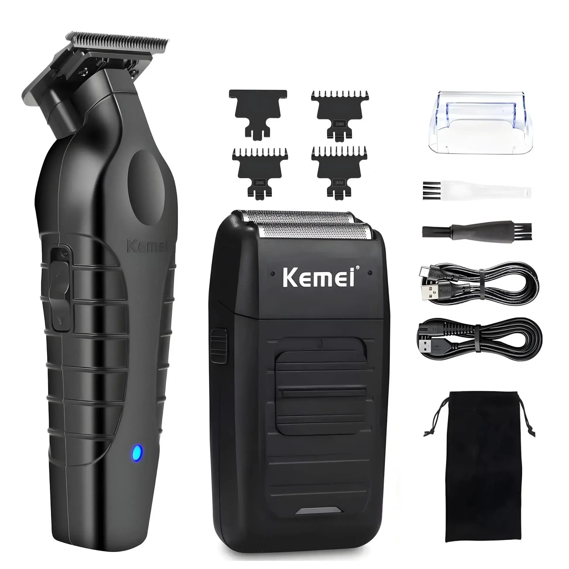 Professional Hair Cutting Kit with High-Quality Stainless Steel Blades, USB Rechargeable, Precision Trimming, Suitable for Barbers Cordless Hair Clipper Hair Clipper Trimmer Hair Cutters