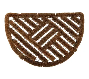 Kings County Natural Coir Doormat Half Circle Welcome Mat