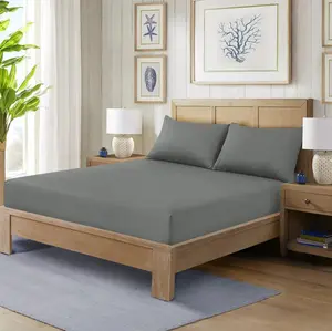 40cm Deep Pocket Fitted Sheet Queen King Fully Elastic Fitted Sheets Bed Sheets