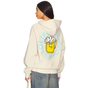 Stay Cool x OLIPOP Cream Soda Hoodie in Cream Unisex