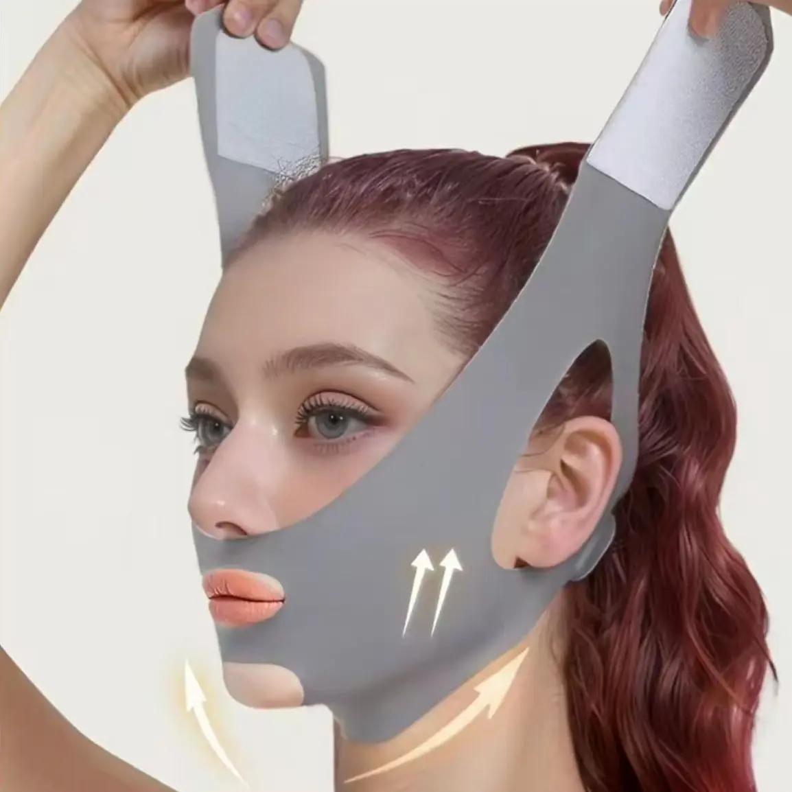 V-Shape Bandage Anti-Snoring Strap, Face Lifting and Tightening, Jawline Sculpting, Breathable Material, Seamless Design, Relaxation & Sleep Aid, Jawline Shaper, Facial Tool