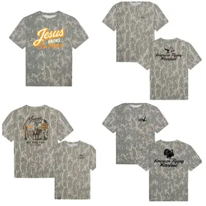 {Full Size S-5XL} AFW Outdoors Turkey Mossy Oak Greenleaf Camo T-Shirt 3D Graphic Tee Unisex Hunting Shirt Outdoor Turkey Print Casual Streetwear Breathable Lightweight Cotton Short Sleeve TikTok Shop US