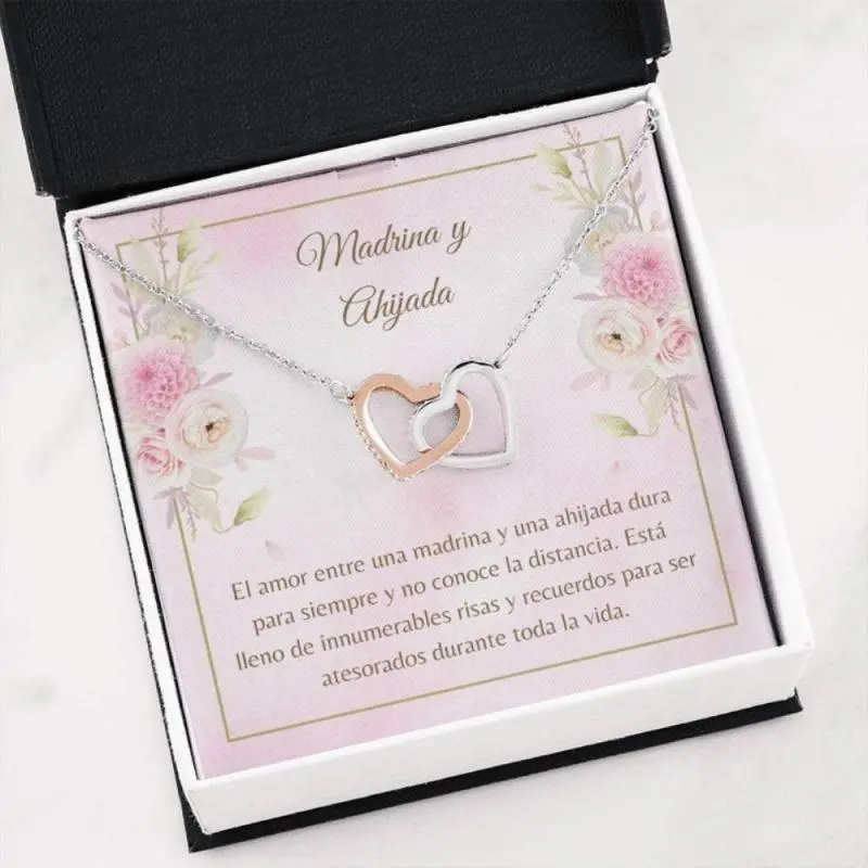 Godmother Necklace, Madrina Ahijada Collar – Spanish Godmother Gift – Sweet Goddaughter Keepsake – Madrina Necklace
