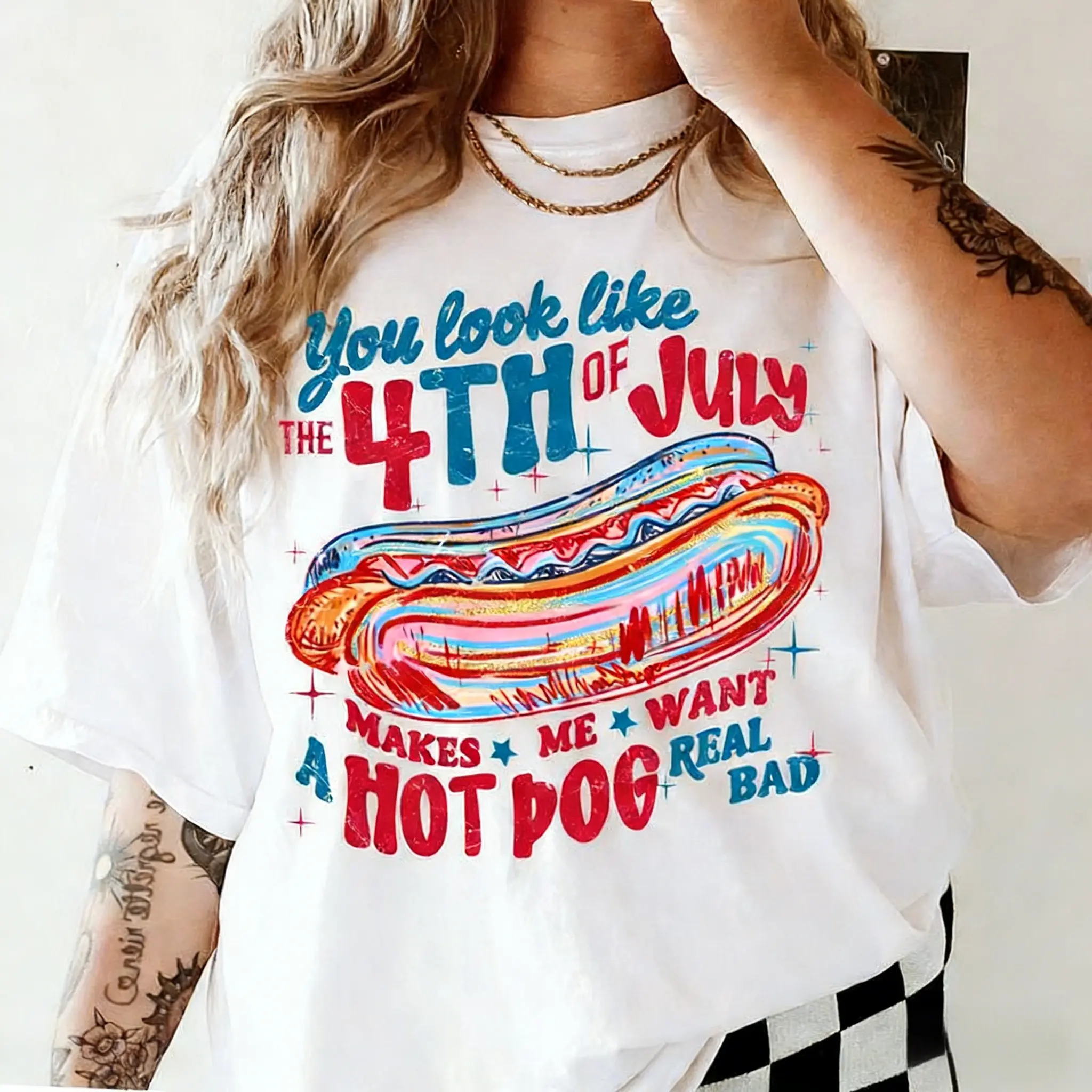 You Look Like the 4th of July Shirt ~ Unisex Apparel Printed In The USA Clothing Womenswear Casual Top Athletic Boho Chic