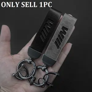 Vintage Leather Keychain Zinc Alloy Keyring Car Key Chain for Bmw Performance F30 F10 E90 F20 E46 E60 E70 E39 E36 E87 X7 E92 E91 X6