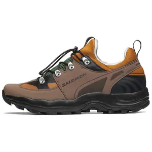 Salomon Raid Wind Low-Top Outdoor Casual Shoes for Men and Women in Brown-Yellow-Black Trending Shoes, House White Official Shoes to Get / Maison Mihara Verifiable, with credentials and supporting global authentication
