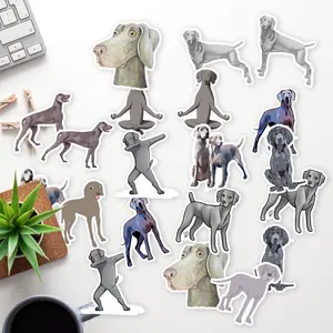 Stickers Pack 20 Pcs Weimaraner Bumper Dog Laptop Aesthetic Bike Waterproof Vinyl Colorful Skateboard Car Guitar Water Luggage Bottle