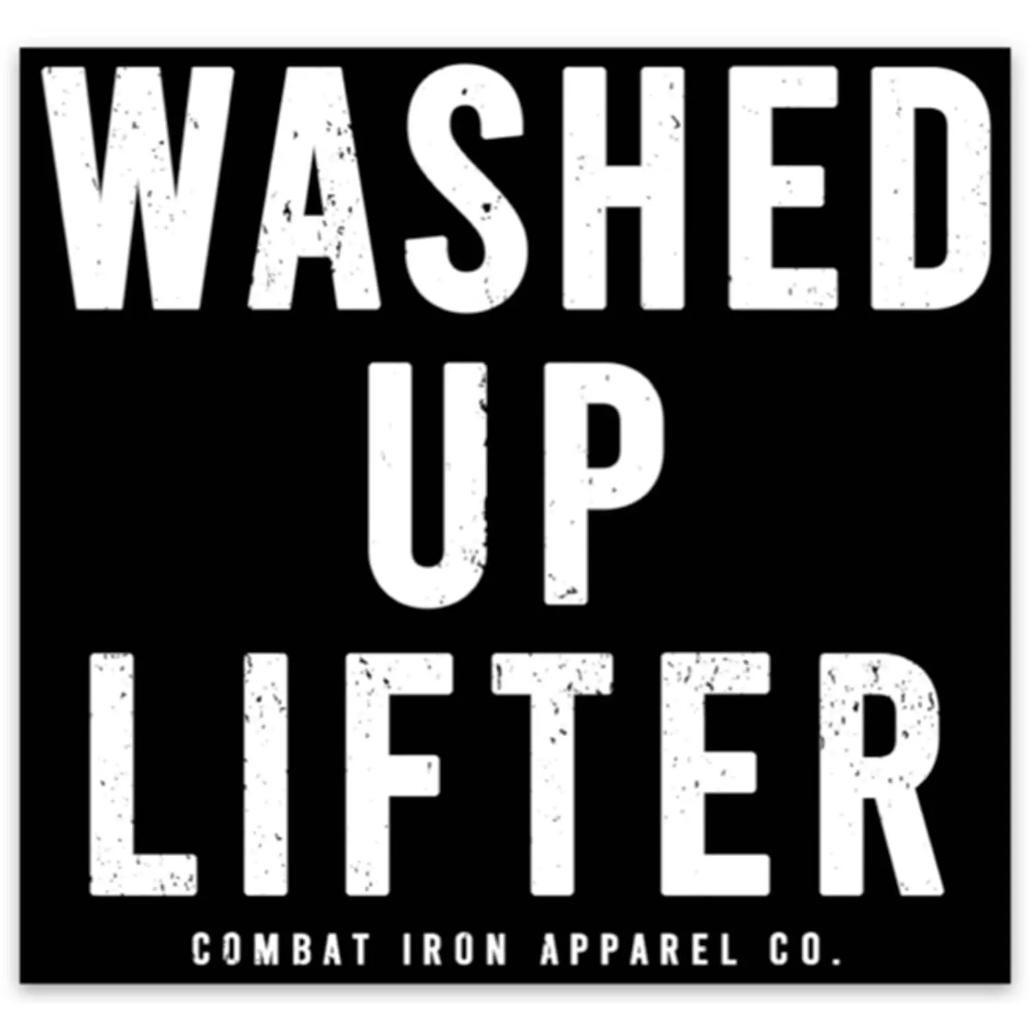 COMBAT IRON Washed Up Lifter Decorative Decal Wall Stickers & Murals - Geometric-Pattern, Number Print, All-Weather Vinyl PVC, High Pigment Density, Long Wearing, 3.5" Width, Renter-Friendly Peel-and-Stick Home Decor, Vehicle Gear