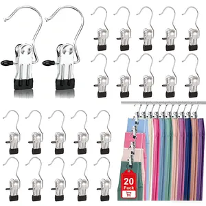 Space Saving Boot Hangers - Hang Tall Boots, Hats, Towels & Jeans Upright. 20-Pack Multi-Color Clips to End Closet Clutter for Good! #ClosetOrganization #LifeHack