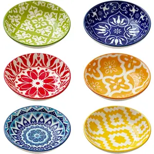 6PCS Ceramic Dipping Bowls,Small Bowl,Soy Sauce Dish Dipping Sauce Bowl,Little Bowl Sauce Plates Tiny Bowls for Condiments Sushi Dishes Soy Sauces Ketchup Snack Side Dishes Set of 6