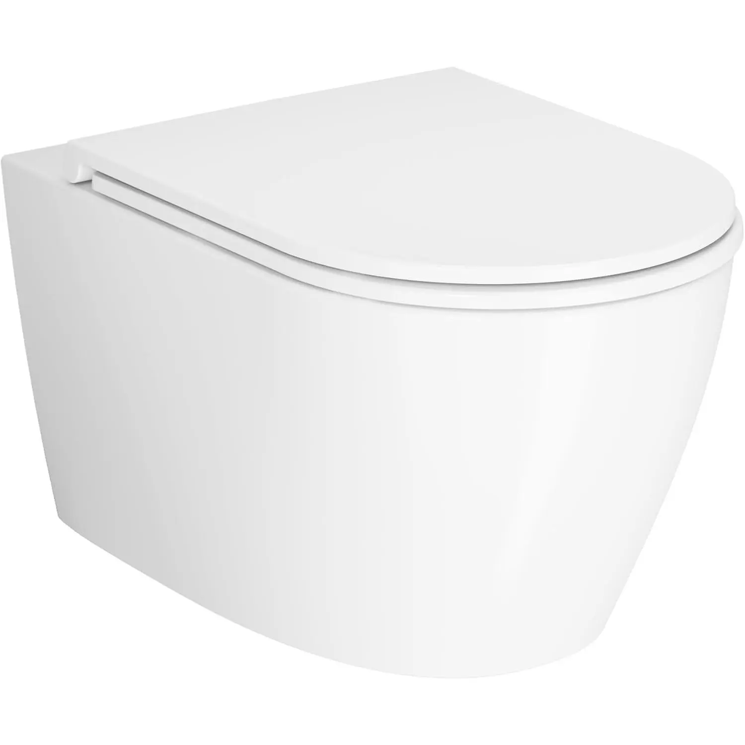 GARVEE Ceramic Wall-Mounted Toilet with PP Soft-Close Lid - Modern, Compact, Space-Saving Indoor Bathroom Furniture