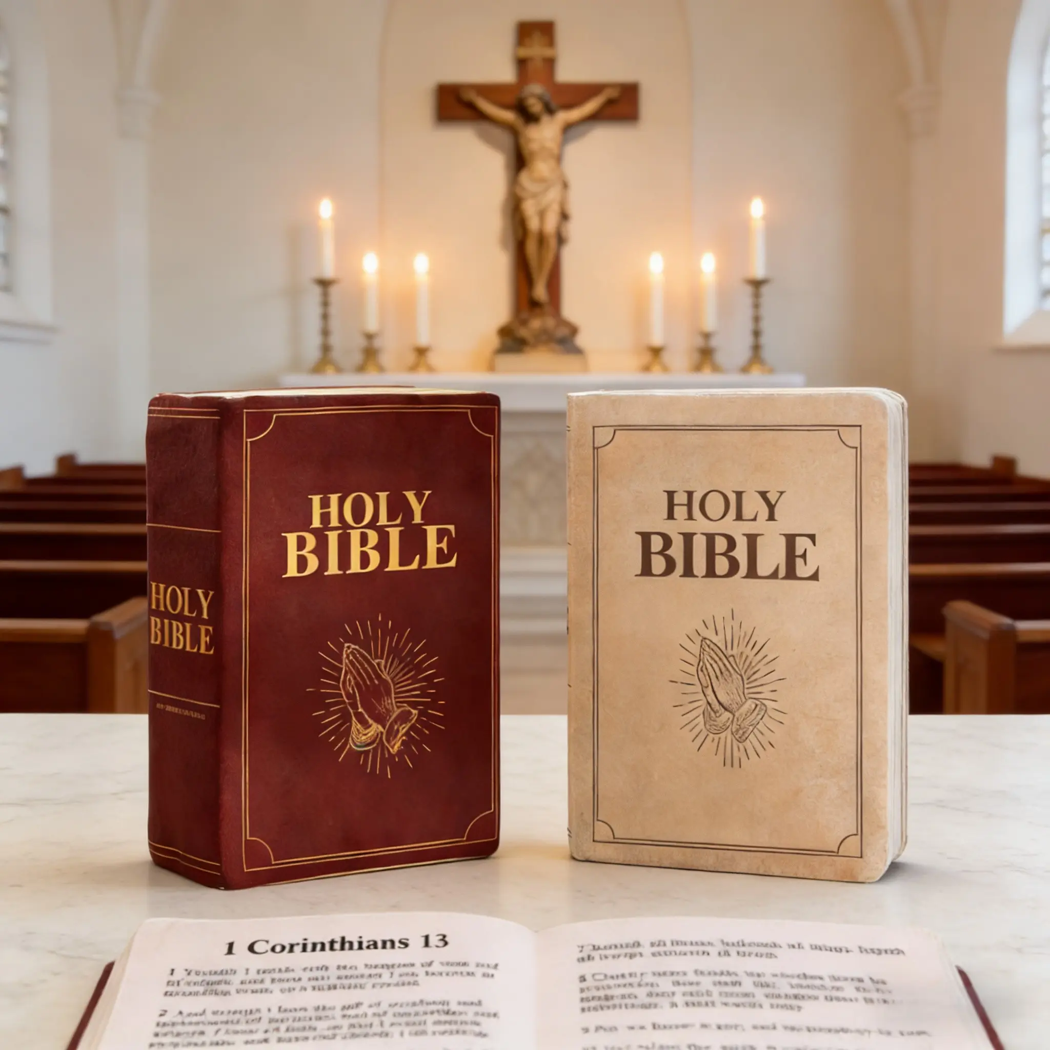 Holy Bible Pillow Book Cushions Corinthians Chapter 13 Song of Love, Valentine's Day Mother's Day Thanksgiving Gift for Girlfriend Elder Colleague, Inspirational Message, Gift Versatility, Quality Craftsmanship, Unique Presentation