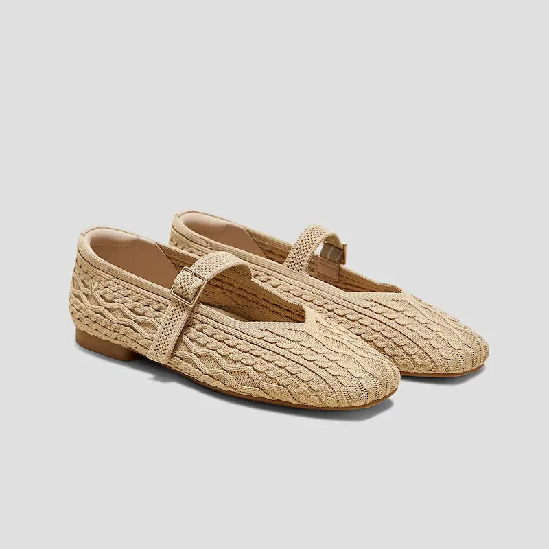 Nude Peach Cable Knit