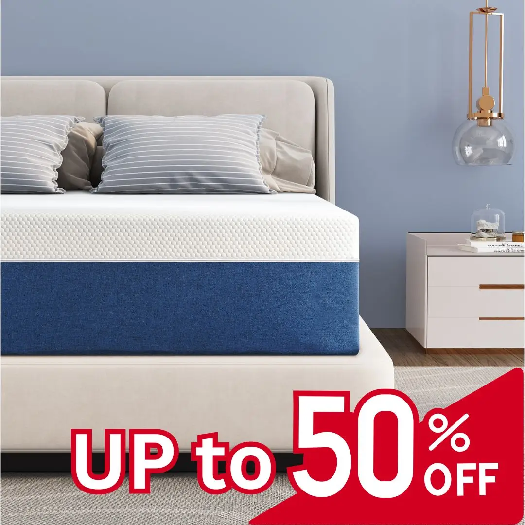 Twolike Memory Foam Mattress, Cooling Gel Infused Mattress, Medium Firm Feel, Fiberglass free, Twin Full Queen King