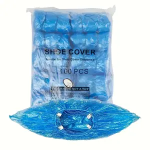 200pcs Waterproof T-Shape Disposable Shoe Covers, Durable Plastic Boot Protectors, Ideal for Indoor Outdoor Use, Party Supplies