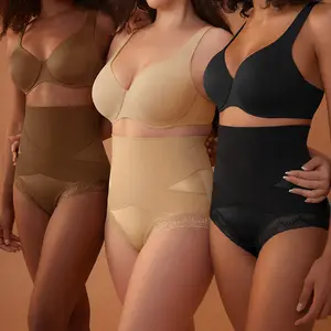 Morelect 3 Pack Women's High Waist Panties, Crisscross Waist Shaping Design, Slimming Comfort Fit Briefs, Lightweight Summer Breathable Undies.