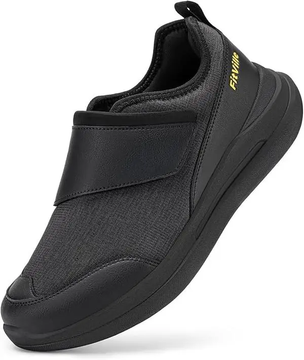 【DealsforYouDays】FitVille Men's EasyTop Pro V1 Diabetic-Friendly Shoes Summer Essential Extra Wide Adjustable Strap Lightweight Walking Shoes for Sensitive Feet with All-Day Comfort & Stability for Work Daily Wear-Footwear,father'sdaygifts Soft Sole Shoes