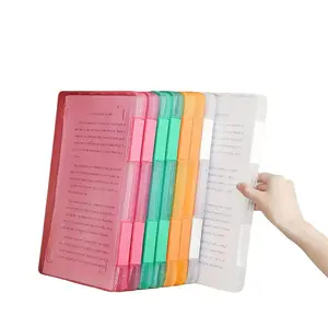 Transparent A4 File Box, Plastic PP Material, Multi-Layer Portable Dual Layer Data File Organizer, Waterproof Contract Storage, Office Supplies