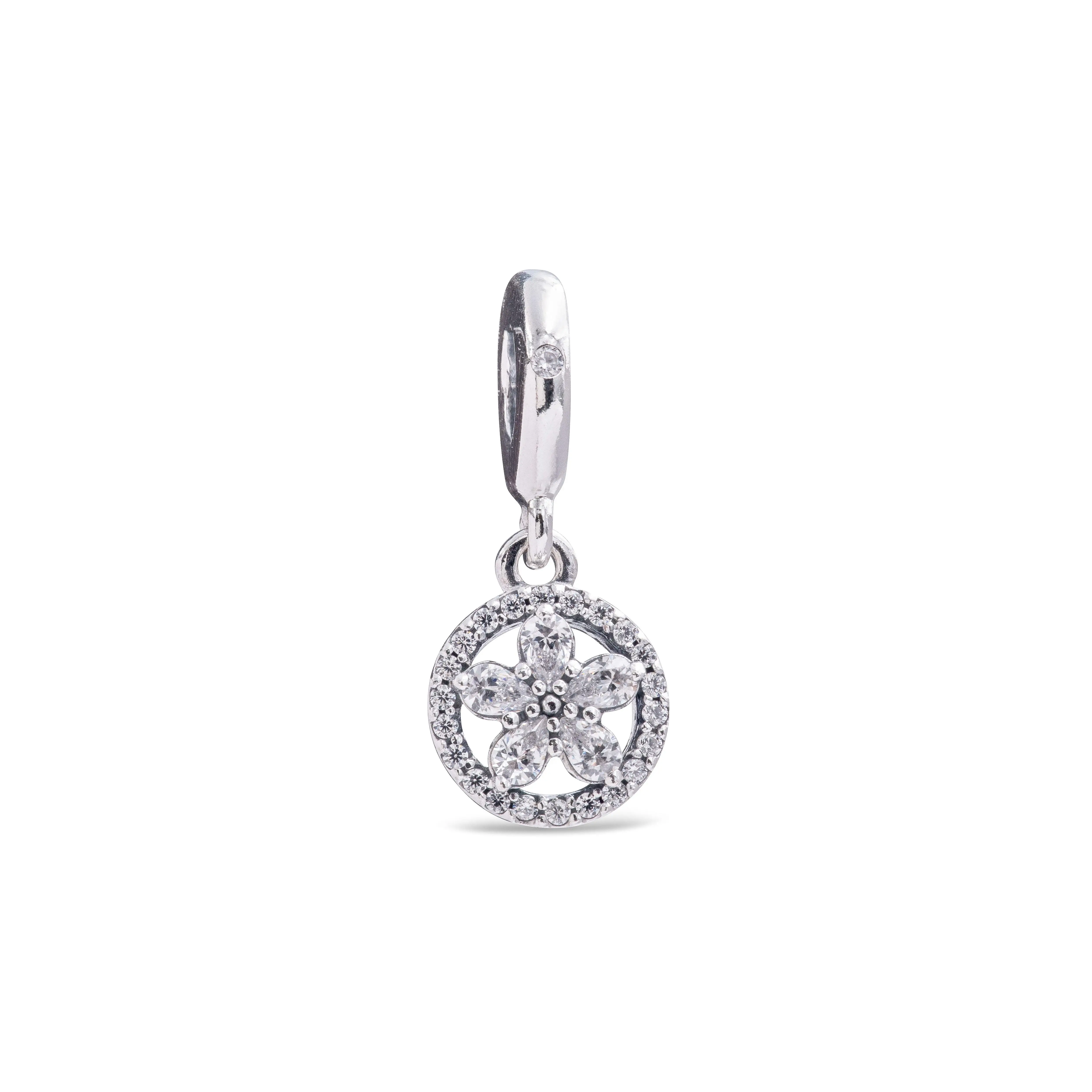 PANDORA Sparkling Snowflake Circle Dangle Charm 799222C01