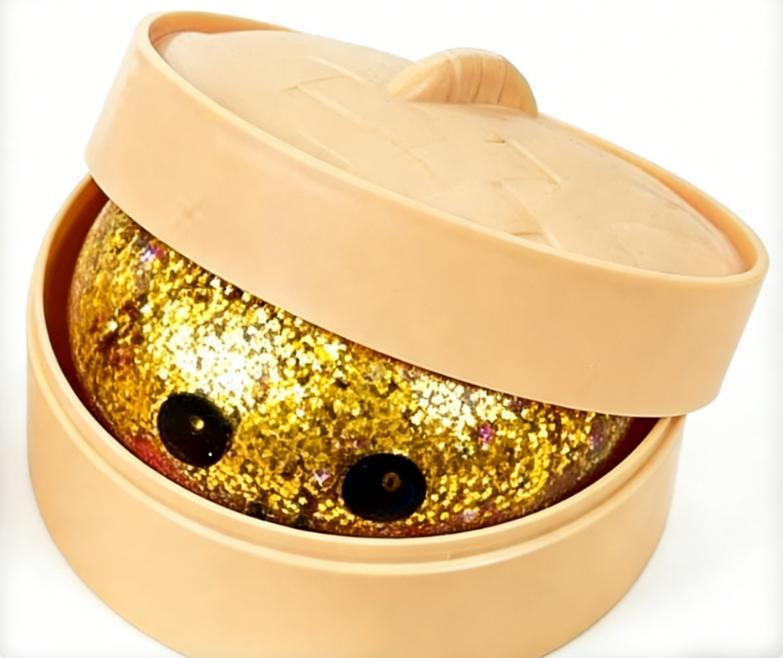 Colorful Bao Bun Squishy Toy Stress Relief Fidget Ball Realistic Steamed Bun with Steamer Stretchy Sensory Desk Toy Ideal Gift Choice for Adults Kids