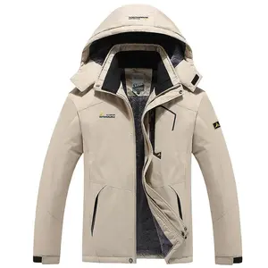 Men's Mountain Waterproof Ski Jacket Windproof Resistant Winter Coat Reflective Puffer Skiing Rain Perfect Fabric ZipperWZvs