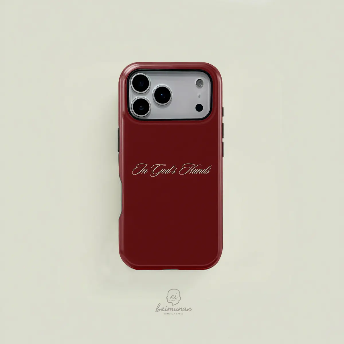 1PC In God's Hands Text Print Phone Case, Rugged Shockproof Protector 2in1 Protective Cover, Shockproof Cellphone Casing for iPhone 17 16 15 14 13 12 Pro Max, Samsung Galaxy S25 S24 S23 S22 Ultra Series Case Accessories