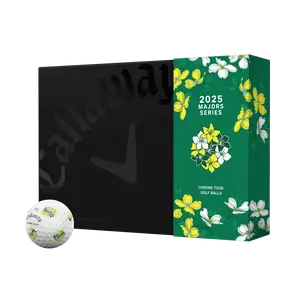 Callaway Golf Chrome Tour Major Series: April Major '25 Golf Balls in White
