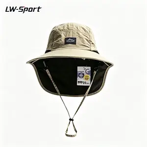 Unisex Outdoor Sun Hat with Neck Flap – UPF UV Protection Fisherman Hat, Breathable Quick Dry Summer Cap with Detachable Face Cover for Hiking, Camping, Fishing, Travel & Outdoor Sports
