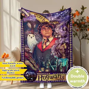 Harry Potter Hogwarts Potions Theme Blanket (Magical Alchemy Design), Printed Blanket - Iconic Character & Wizarding World Prints, Skin-Friendly & Machine Washable, Plush & Double Warmth, Multi-Scene Use, Ideal Gift for Potterheads, Wizarding Collectible