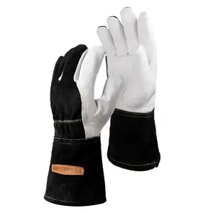 YESWELDER Professional Goatskin TIG Welding Gloves, Premium Durable Leather TIG Gloves, Enhanced Work Safety & Comfort