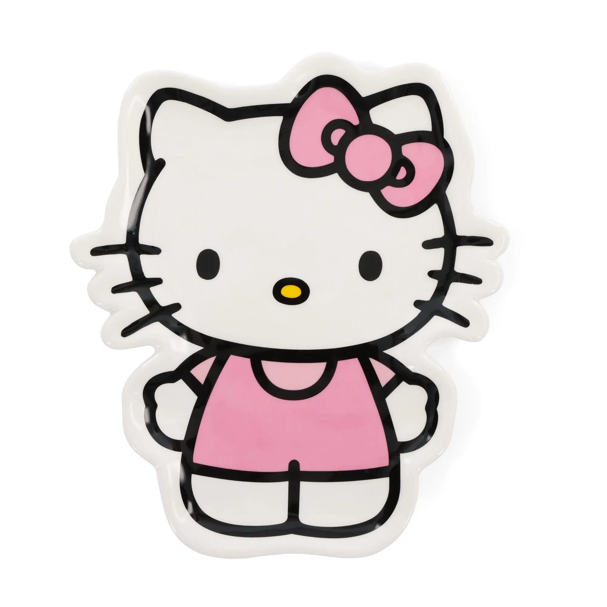 Sanrio Hello Kitty Pink Outfit Sculpted Ceramic Trinket Tray Dish Sanrio Hello Kitty Pink Outfit Sculpted Ceramic Trinket Tray Dish