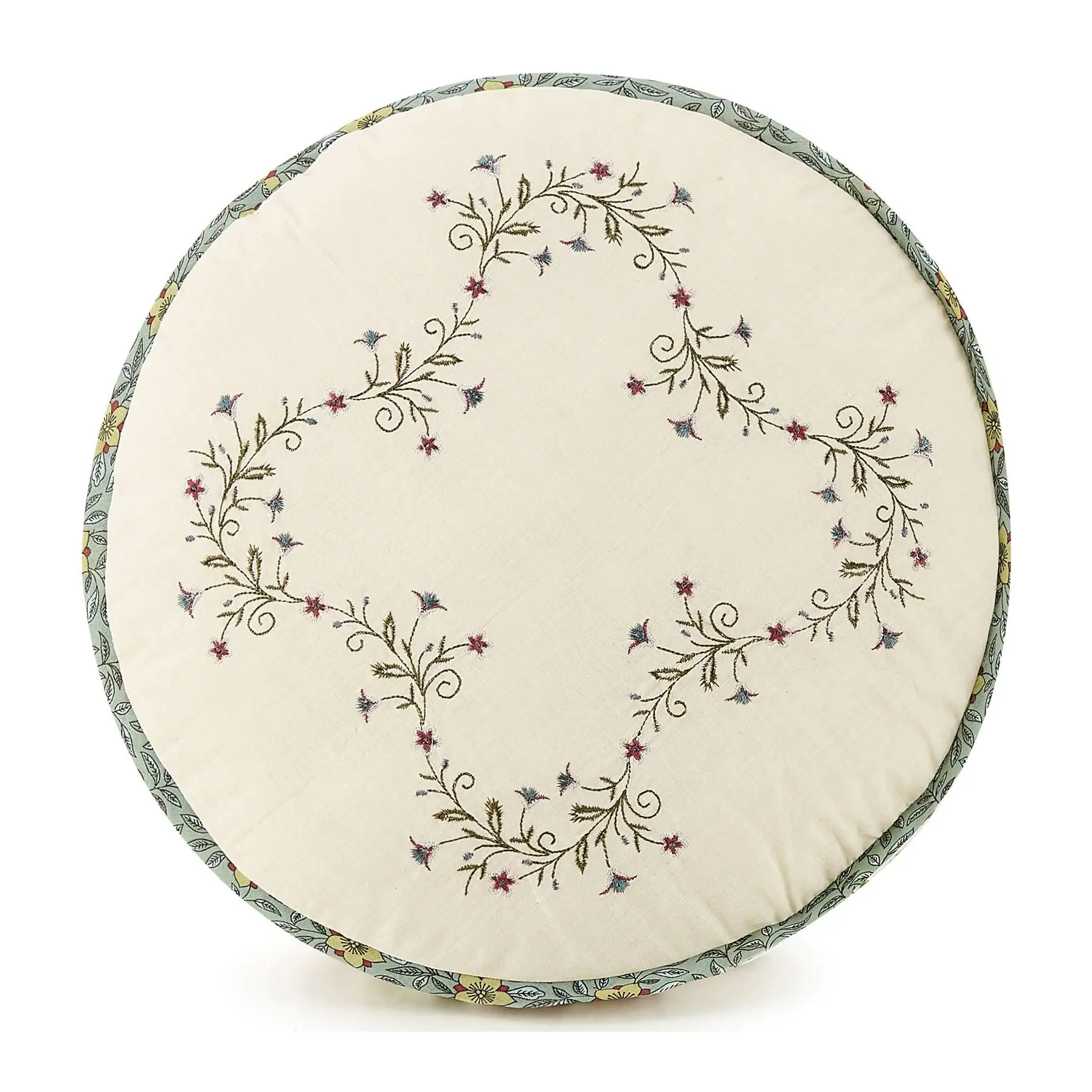 Modern Heirloom Olivia Embroidered Round Pillow