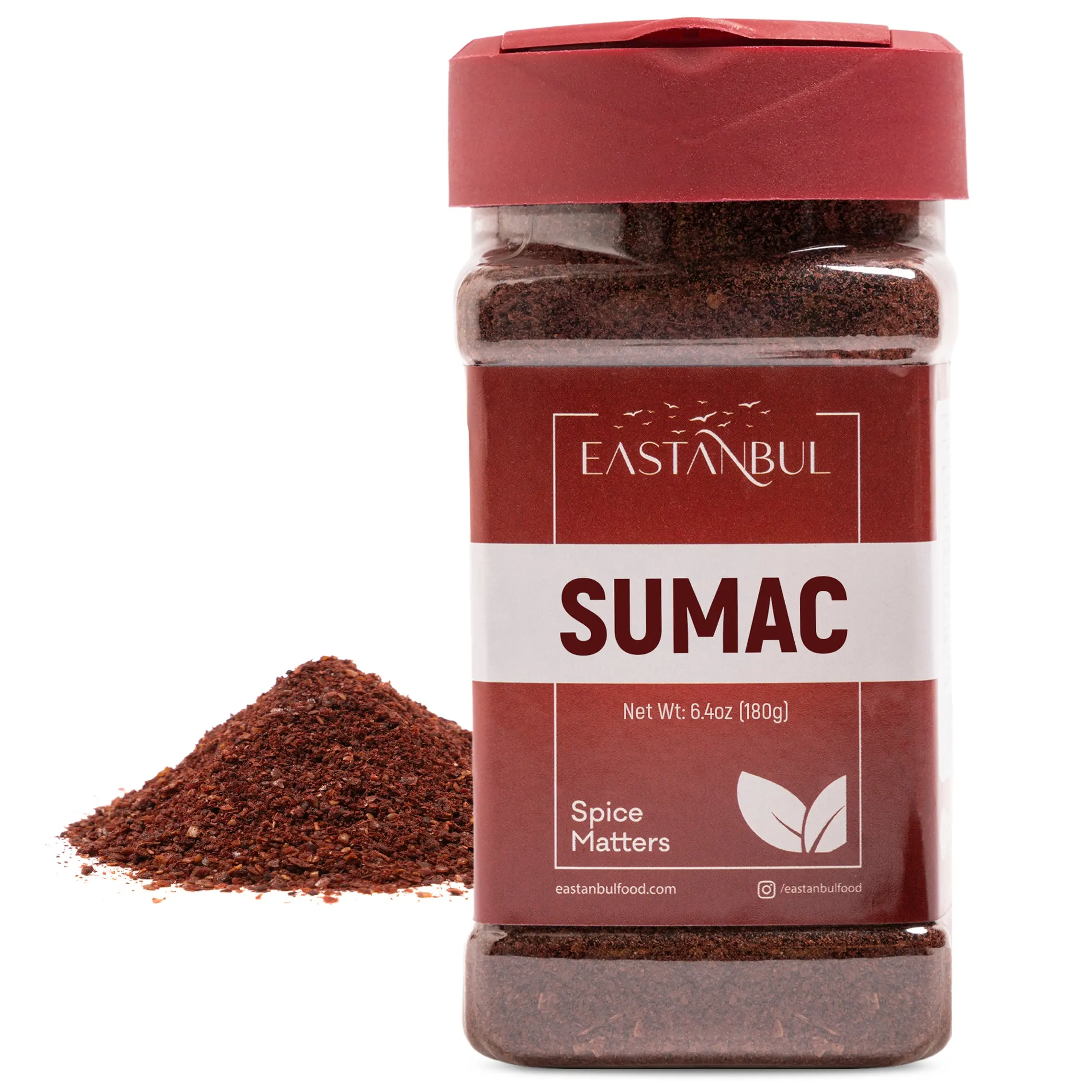 Eastanbul Ground Sumac Spice, Mediterranean Harvest, Ground Sumac, 6.4oz Dish Flavor