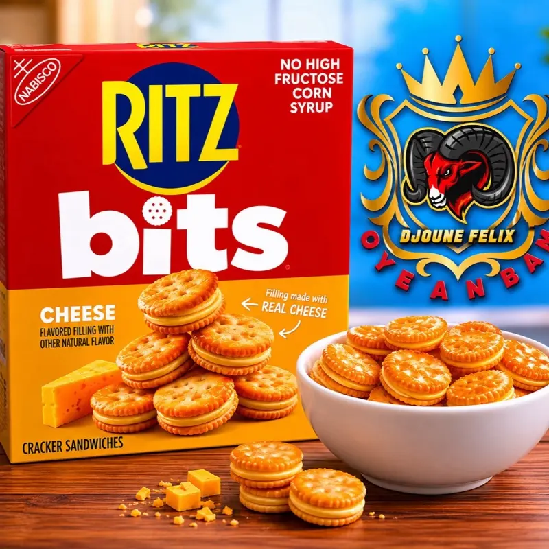 Ritz Bits Cheese Sandwich Crackers, 8.08 oz Snack for Lunches