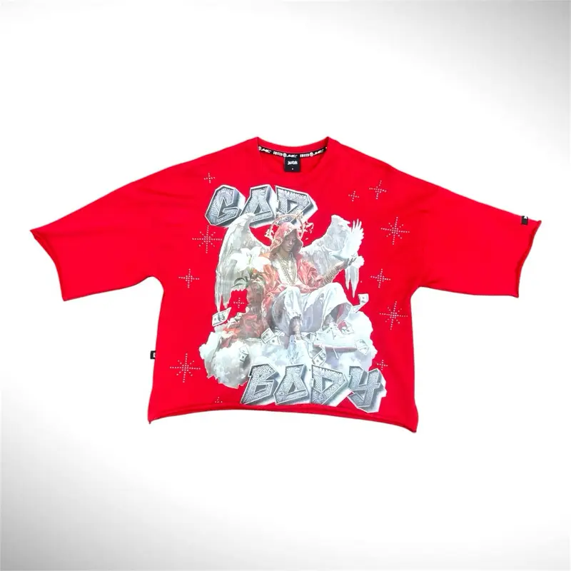 Oversized Streetwear Pullover Rojo Graphic – Heavy Cotton Premium