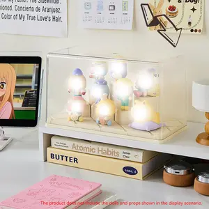 Transparent Display Storage Box, Dustproof Moisture-Proof, DIY Building Blocks Module, Stackable, Ideal for Figurines, Cosmetics, Jewelry