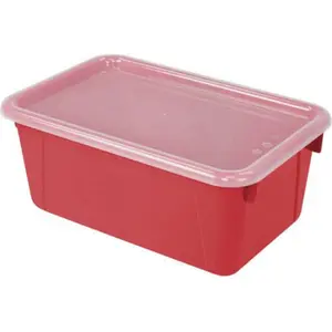 STX Rectangle Plastic Impact-Resistant Standard-Size Small Cubby Locker Bin with Cover, Classroom Furniture Organizer Box for Home & Classroom Organization