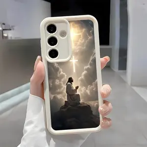 Creative jesus cross Soft&Flexible TPU Silicone Phone Case For Galaxy S26 Ultra S25 Edge S24 FE S23 S22 S21 Plus A13 A14 A15 A16 A17 A33 A34 A35 A36 A52 A53 A54 NOTE20 Durable|Shockproof|Full Camera Protection|Anti-Fingerprint summerwins