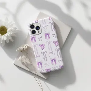 Coquette Purple Bow Phone Case, Lavender Girly, Cute and Preppy, Phone Cases Phone Cover Hard Case Tough 2-piece Phone Case
