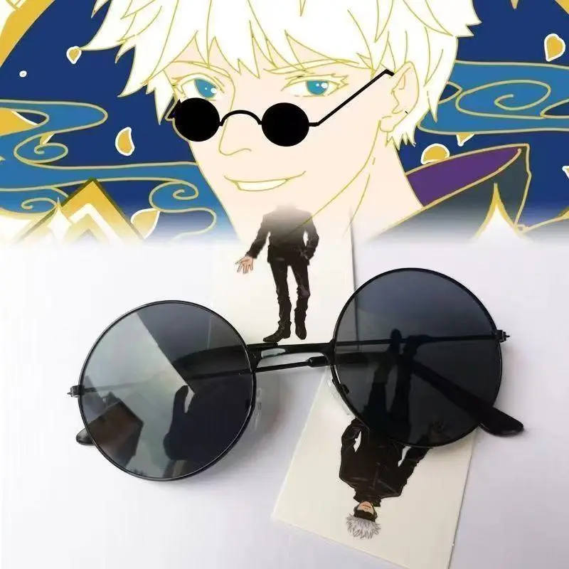 Jujutsu Kaisen Satoru Gojo Cosplay Accessories - Custom Felt Patch Glasses, Half-Face Mask for Halloween Masquerade Parties (Toys & Hobbies DIY Crafts), One