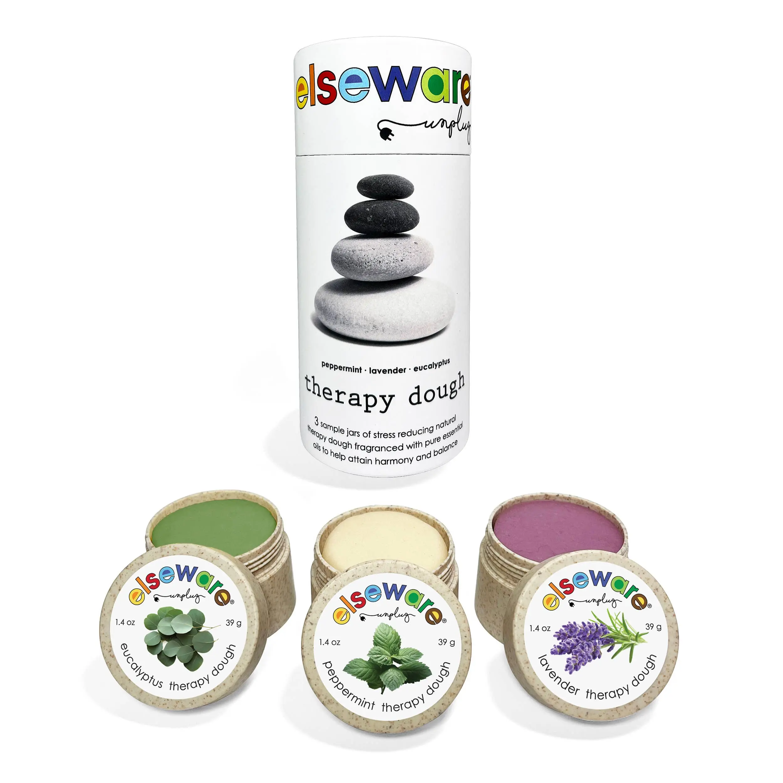 elseware unplug / eco-kids - Therapy Dough Sampler – Calming Aromatherapy Stress-Relief
