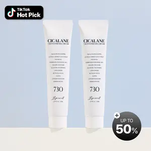 [2PACK] BYNEWCELL 730 Cicalane Panthenol Cream 1+1 Sale 2 Pack for Dry & Acne Prone Skin Moisturizers with Hyaluronic Acid & Centella Asiatica Extract Gentle Hydrating Sensitive Daily Moisture Nourishing Soothing Anti Aging Blur Soothing