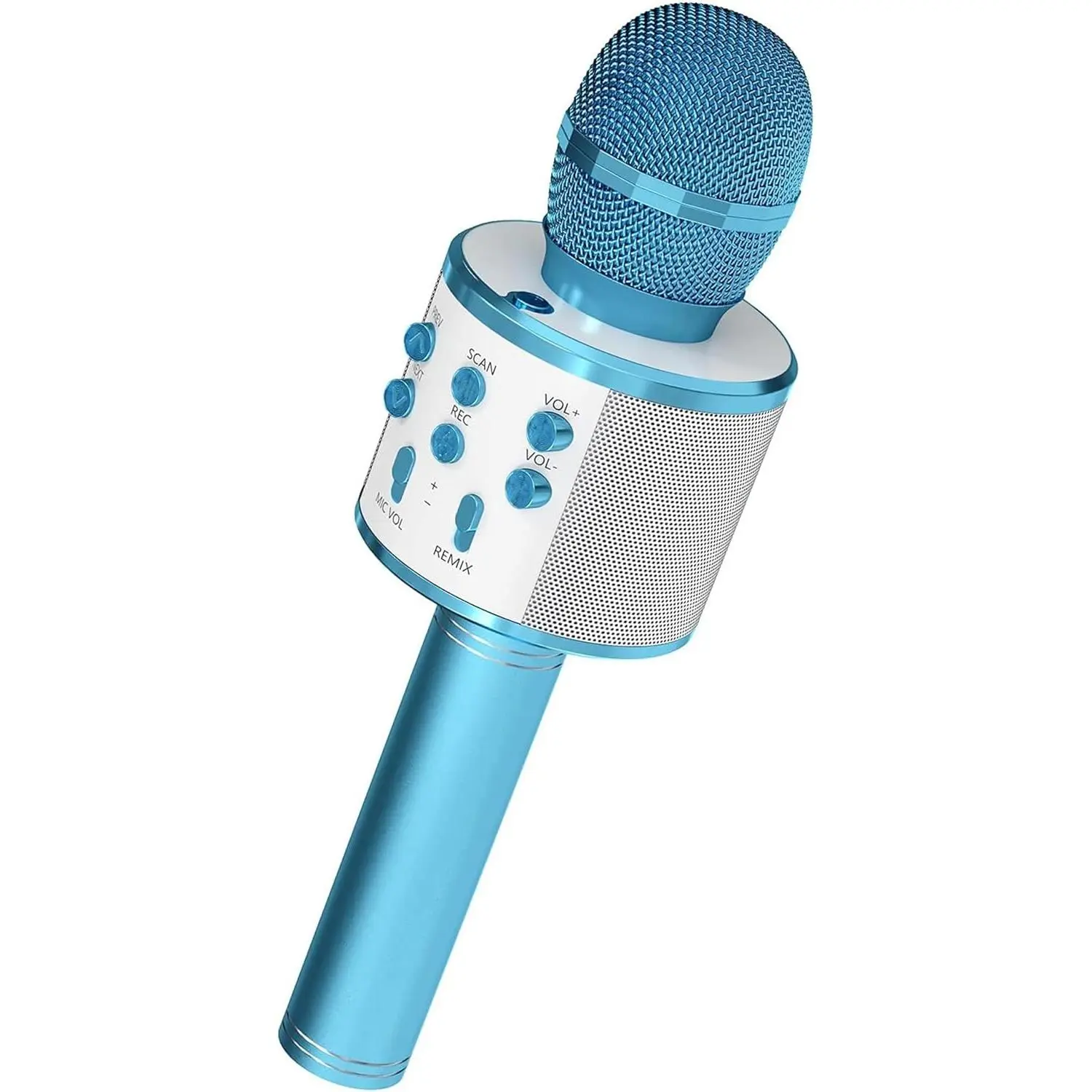 5 CORE 3-in-1 Handheld Karaoke Microphone - Rechargeable 3.7V Battery, Bluetooth 5.0 Wireless Connection, Portable Speaker, Voice Changer, 3D Surround Stereo, AUX Support, for Adult Birthday Parties/Home, Compatible with All Smartphones - WM SPK BLU, Rech