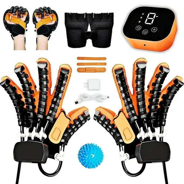 Rehabilitation Robotic Glove Hand Exerciser - Strength-Adjustable Neuromuscular Recovery Equipment for Stroke Rehab, Muscle Therapy & Personalized Use