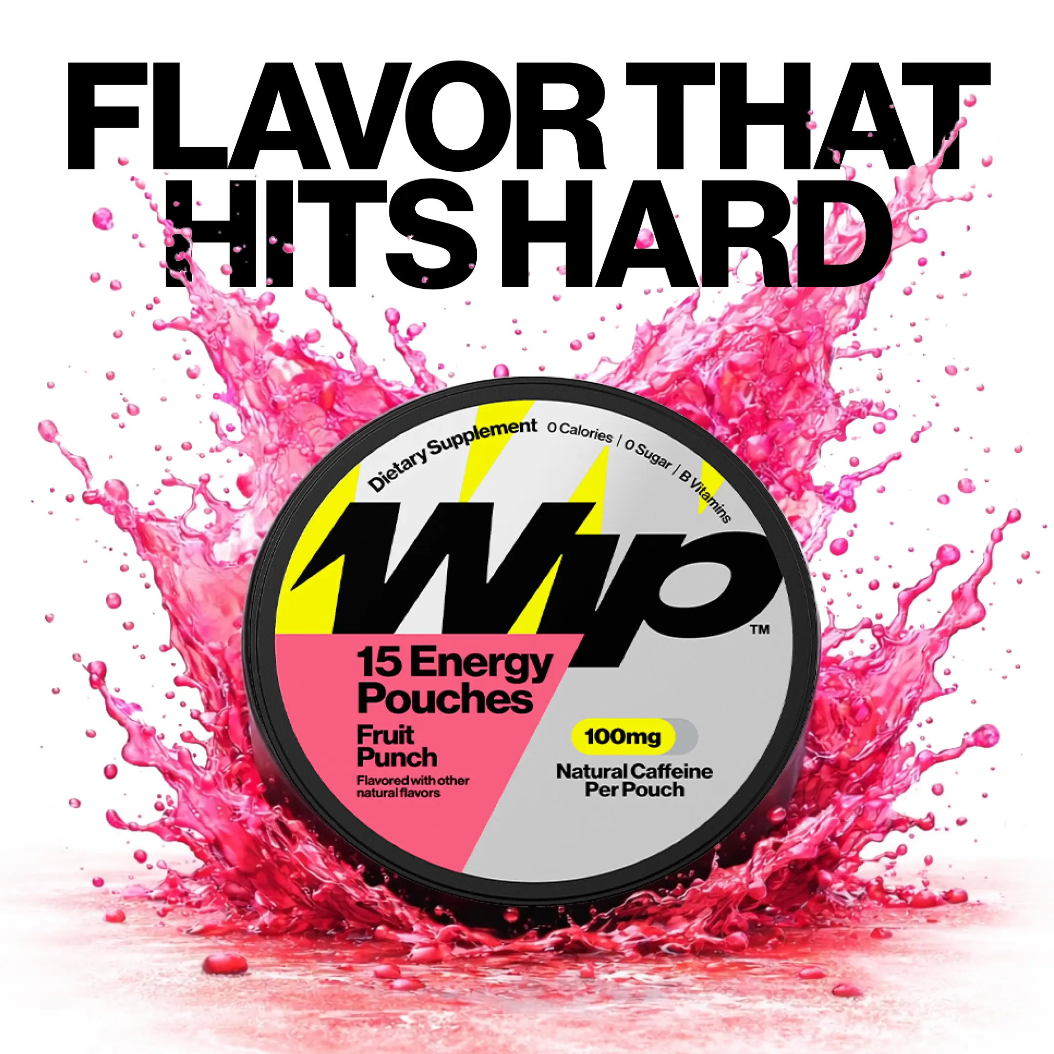 Wip Energy Pouches | 100mg Natural Caffeine | Vitamins and